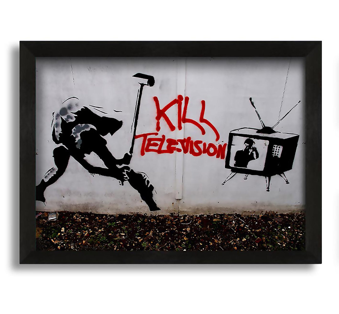 Gerahmtes Leinwandbild Kill TV