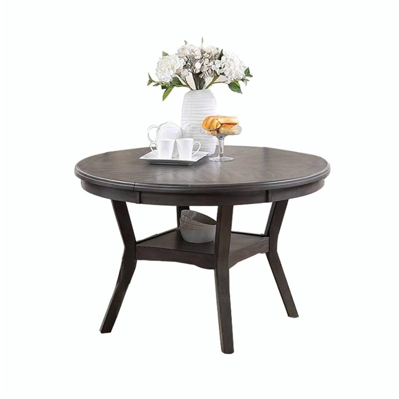 Round Dining Table, Grey, Grey
