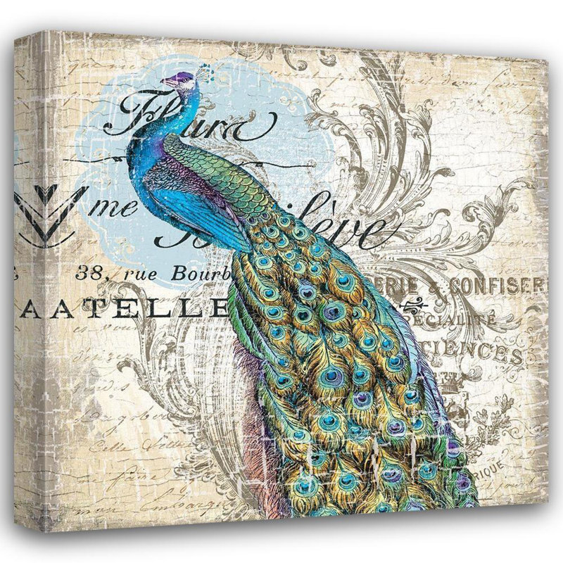 Art sur toile tendue Astoria Grand Lula Bijoux and Company, titre: Peacock 1