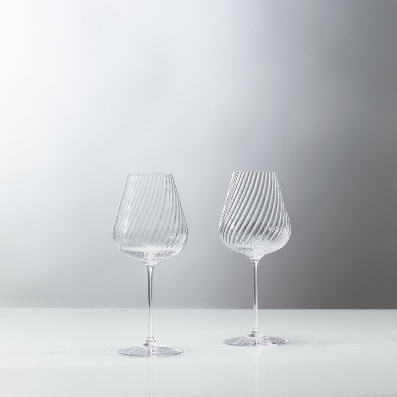VW SWIRL 0.6ml Crystal White Wine Glass Set
