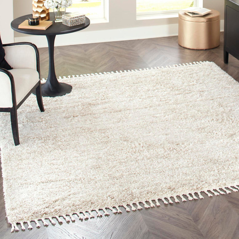 Molene Ivory Area Rug, Square 3'3"