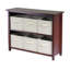 Étagère moderne en bois Verona au fini noyer / beige, H 30 po x l 38,98 po x P 12,99 po-1920928507