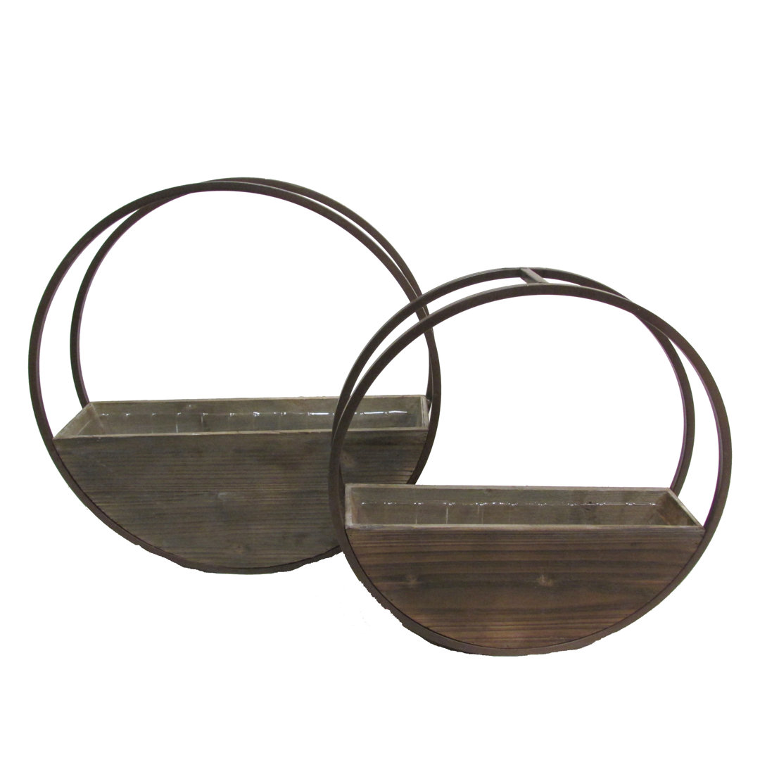 Aarush Wood Wall Planter Union Rustic
