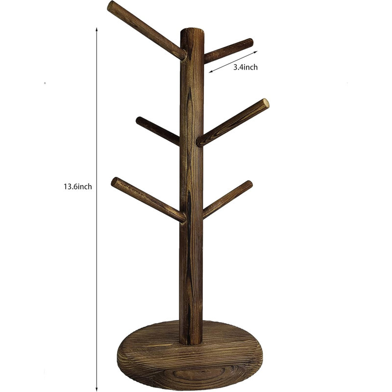 Coffee Mug Holder Tree,Coffee Bar Organizer, Brown