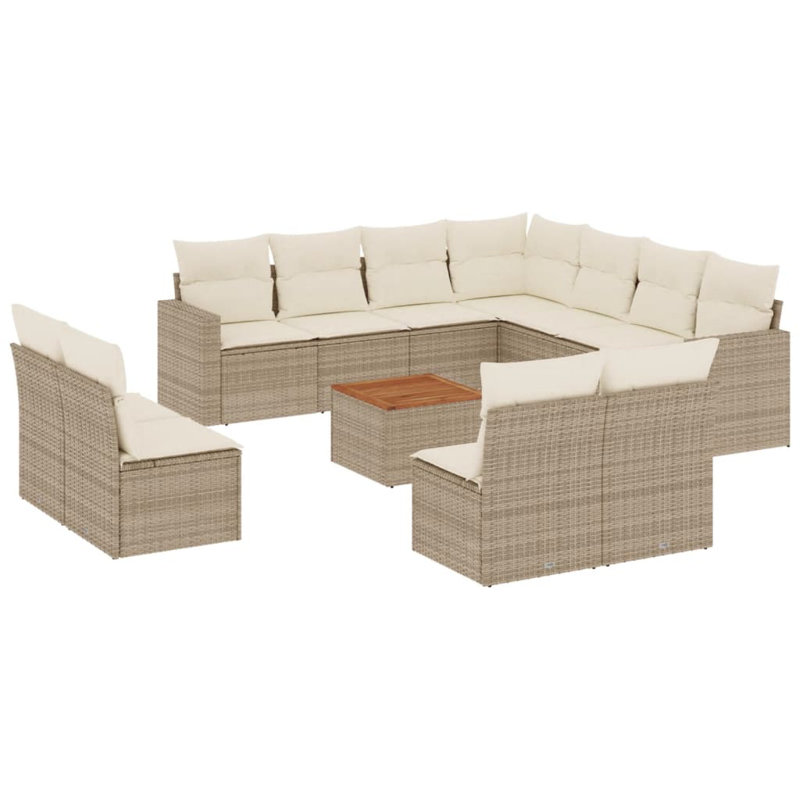  Ensemble de canapé de jardin beige