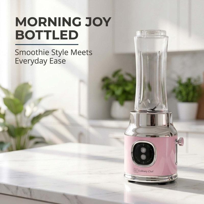 Culinary Chef, Smoothie Maker, Cream, Pink