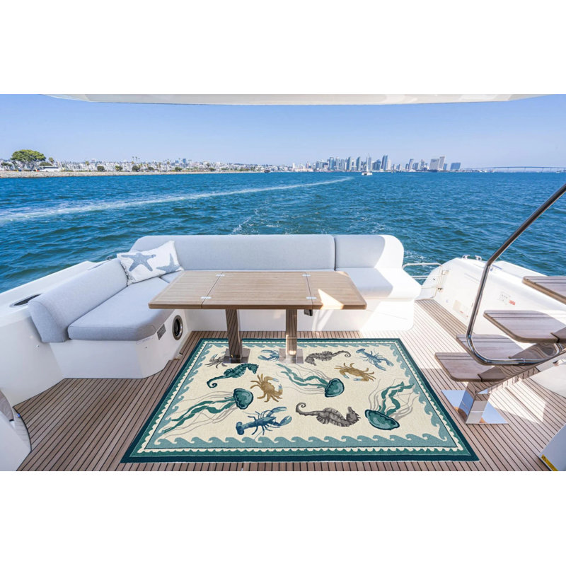 Tapis intérieur / extérieur Surbhi, Tapis de couloir 2 pi 7 po x 9 pi 10 po