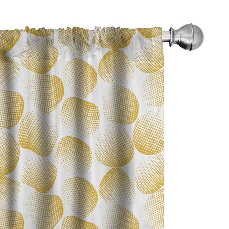 Circle Semi-Sheer Rod Pocket Curtain Panels, 28" x 95"