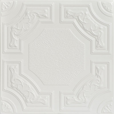 Evergreen 1.6 ft. x 1.6 ft. Polystyrene Glue-up Ceiling Tile