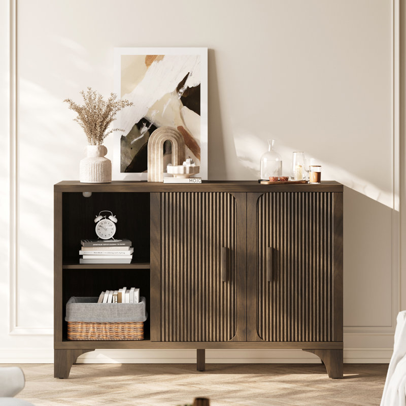 Buffet Gouun Mid Century Modern, Marron foncé