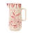 Hand-Painted Stoneware Pitcher with Botanical Design