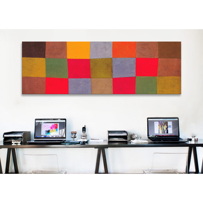«New Harmony» par Paul Klee, impression sur toile, H 26 po x l 18 po x P 1,5 po, Toile avec cadre noir, Pas de tapis