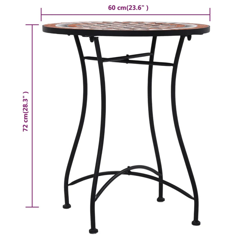 Callaghan 2 - Person Metal Patio Dining Set with Round Table