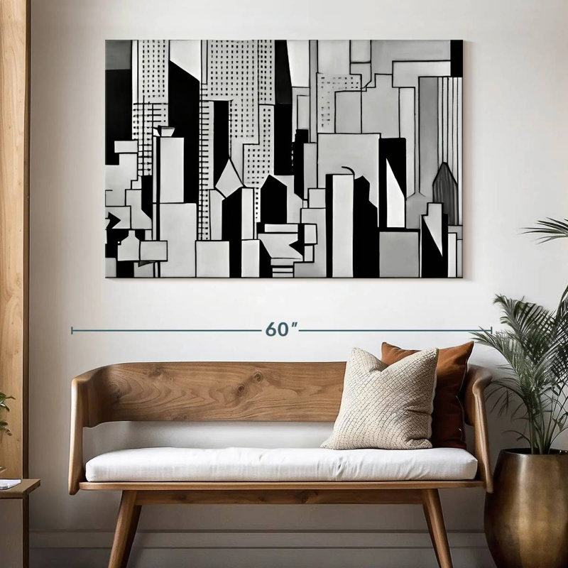 Dallas Cityscape BW, H 34 po x l 51 po