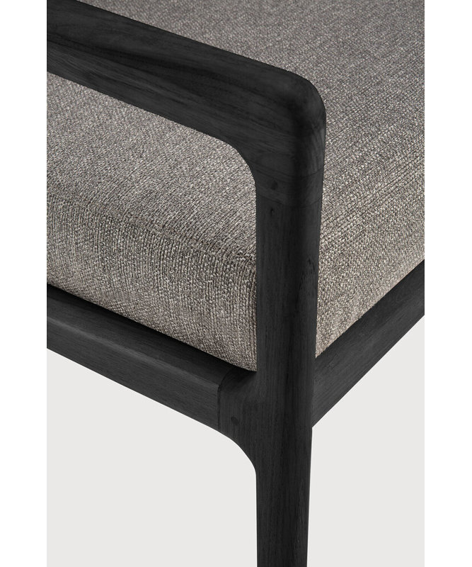 Jack Outdoor Teak Lounge Chair, Teak Black/Mocha