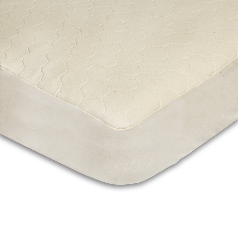 Ultra Soft White Waterproof Crib Mattress Pad with Deep Pockets