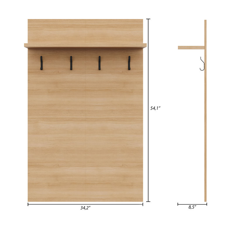 Portemanteaux mural Carwile, Beige