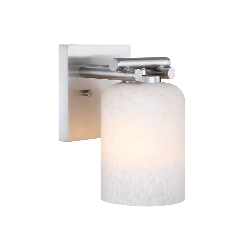 Rangel 6 in. 1-Light Indoor Wall Sconce Light for Bathrooms, Brushed Nickel