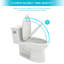 Toilette moderne avec corps en céramique - Siège à fermeture douce, chasse d'eau lisse au design élégant et blanc, rehausse l'esthétique de la salle de bain