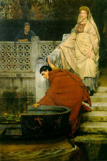 « boat » par sir lawrence alma-tadema-reproduction d’art, H 42 po x l 28 po x P 1,5 po