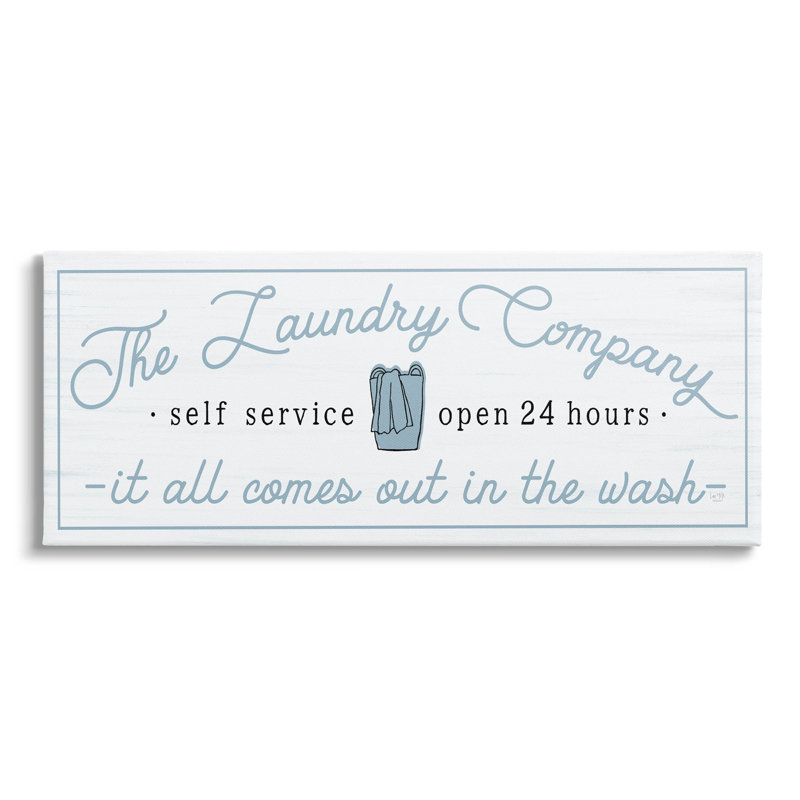 «Laundry Company All Comes Out In Wash», art mural par Lux + Me Designs, L 24 po x H 10 po
