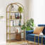 Barbera 183.5 cm H x 83 cm W Steel Etagere Bookcase-975439315