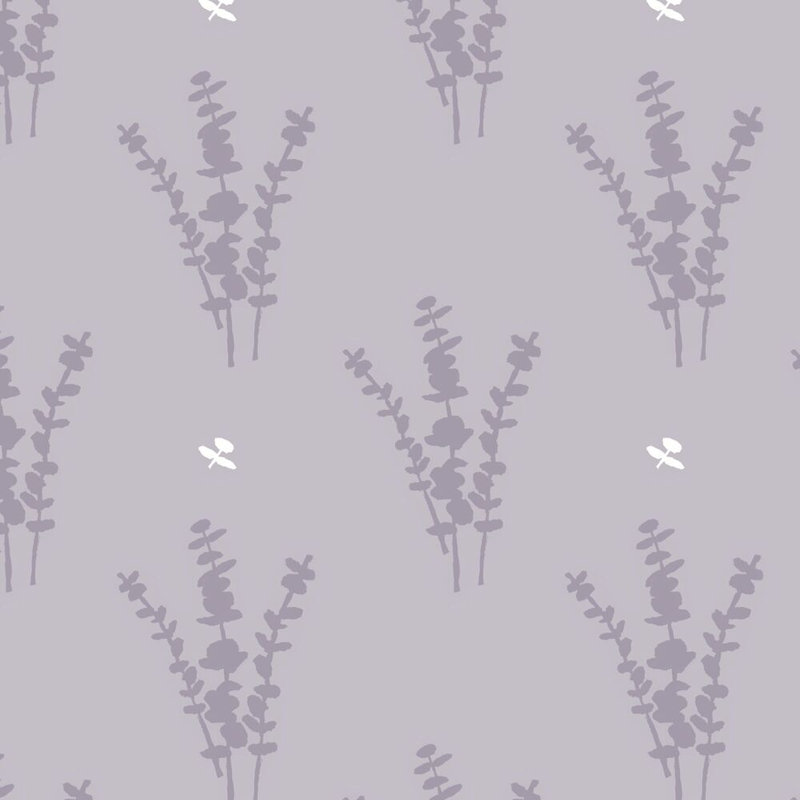 Eucalyptus Lumbar Pillow Cover & Insert, White/Lilac Floral Large