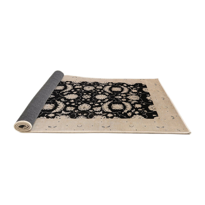 Tapis beige / noir Skjalm, Rond 4 pi