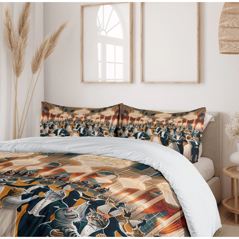 Cat Duvet Cover, Queen Duvet Cover + 2 Standard Shams