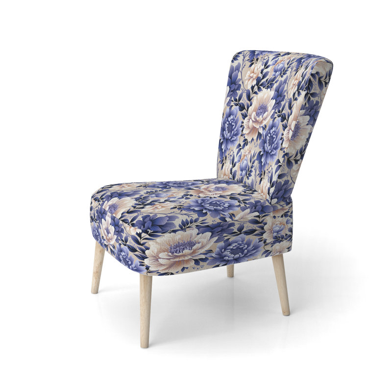 Chaise d'appoint mauve à motif persan Paisleys IV