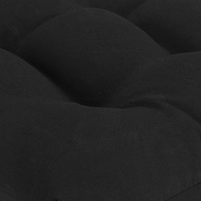 Contoured Outdoor Wicker Seat Cushion, Black