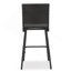 Ensemble de 2 tabourets de bar 29 po en rotin PE sans accoudoirs, brun foncé-1173162577