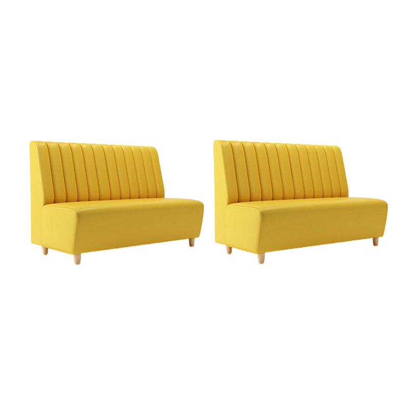 Banc rembourré en similicuir Modern Modern, Jaune