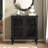 Vintage Hollow-Carved Accent Cabinet, 2-Door Display Storage Sideboard With Symmetrical Floral Design, Adjustable Shelf And Solid Wood Legs For Living Room Entryway-965811393