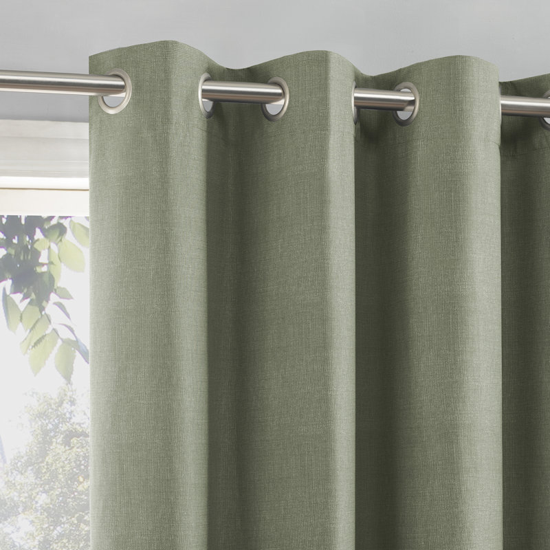 Cameron Thermal Insulated 100% Blackout Grommet Curtain Panel, 50" W x 63" L, Green
