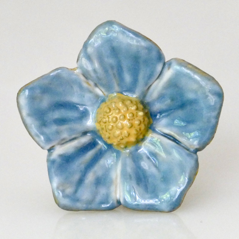 Blue Primrose Flower Knob