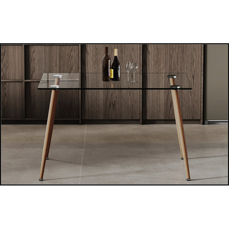 Bartlesville Rectangular Dining Table, 30.11"H x 47.24"L x 27.55"W, Silver