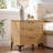 3-Drawer Nightstand,Natural oak, 2 Pcs
