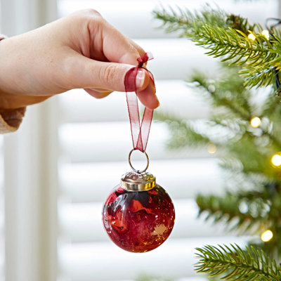 6cm Marble Glass Ball Ornament