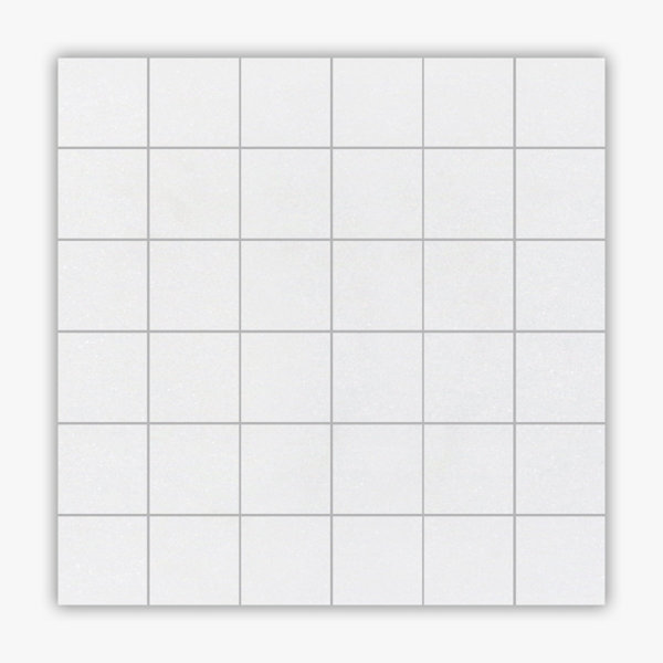 Thassos White Honed 2x2 Square Marble Mosaic