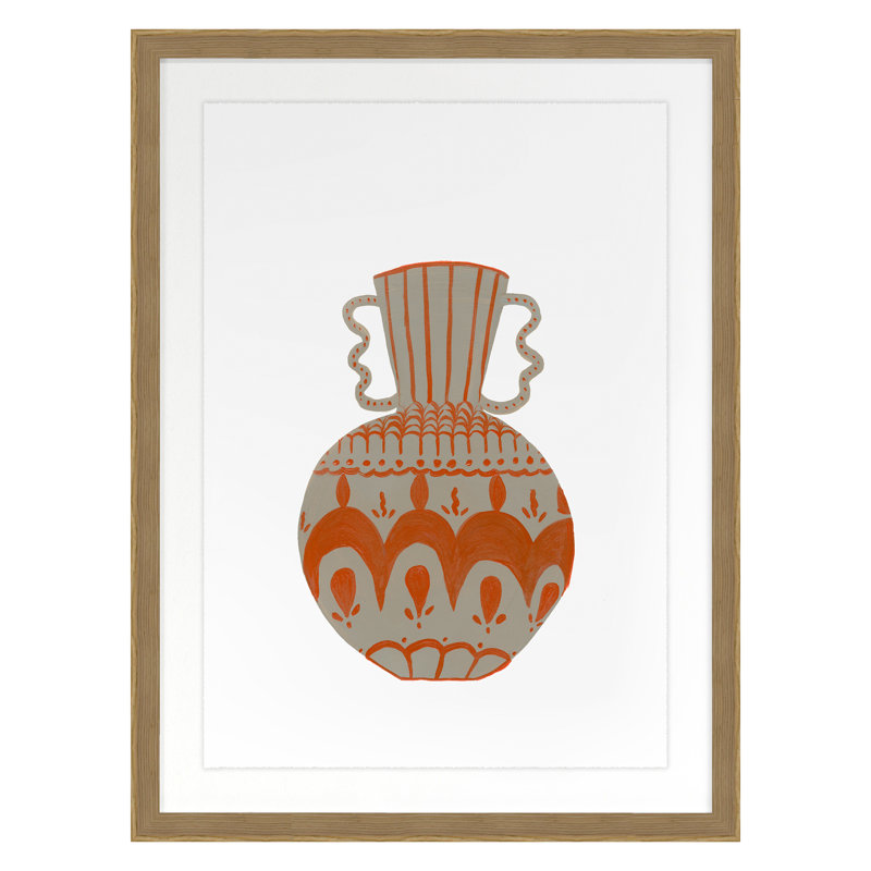 Vessel 5 Print by Jo Stearns, 24" H x 18" W x 2.38" D, Oak Framed