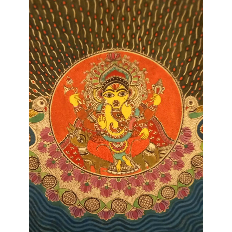 Vighanharta Bappa | Acrylique sur papier | Par Simmi Rishi | Décoration murale