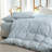 XINMIANFANG Striped Duvet Cover Set 100% Washed Cotton Linen Like Textured Bedding Set 3 Pcs Comforter Cover for All Seasons-120117796-120117791