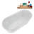 59" Streamline Soaking Freestanding Tub and Tray With Internal Drain-102144227