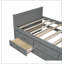 Lit plateforme simple en bois multifonctionnel avec bureau intégré et tablette de rangement pour une utilisation optimale de l'espace-1794105767