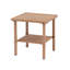Table d'appoint carrée en rotin et bois manufacturé avec tablette inférieure Concettino