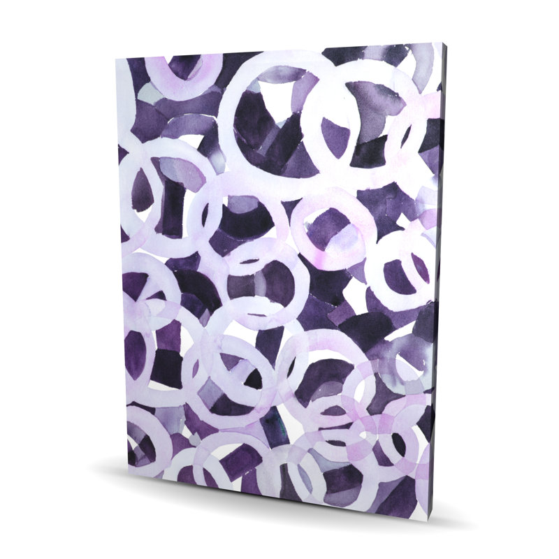 Abstrait, cercles mauves abstraits, art sur toile
