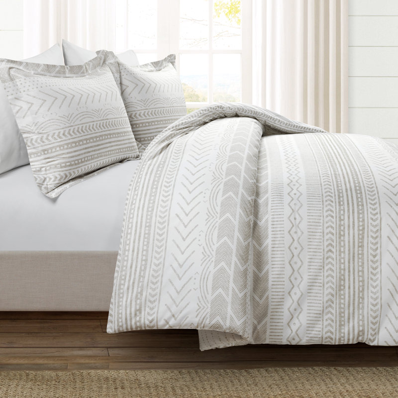 Ensemble de housse de couette réversible 3 pièces Standard Cotton 460 TC, Housse de couette très grand + 2 taies décorativ