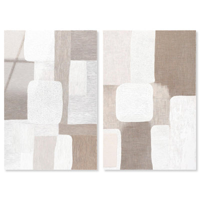 Stucco Squares Acrylic Print Modern Wall Art Set by Art Remedy, Ready to Hang, 10 x 15