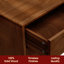 Table de chevet 2 tiroirs Acacia Savana-75012721